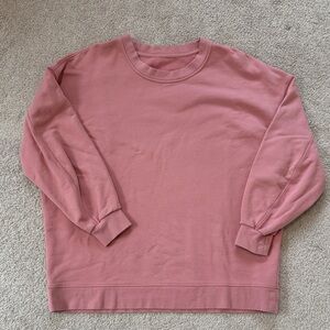 lululemon Perfectly Oversized Crewneck Sweatshirt Light Pink Sz12